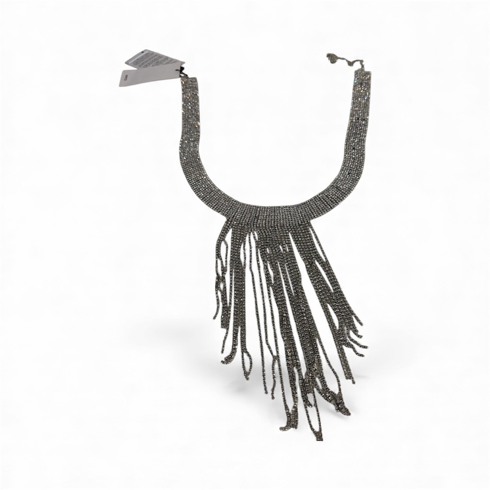 Mango Silver Fringe Belt